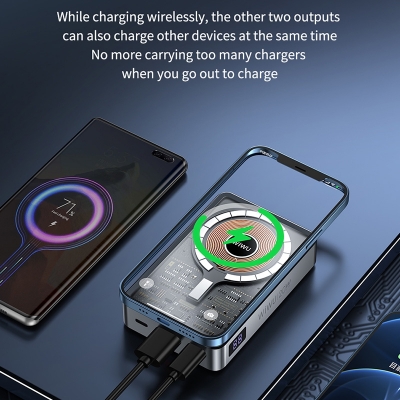 Picture of WIWU JC-21 Transparent Magnetic Power Bank 22.5W 10000mAh with Stand