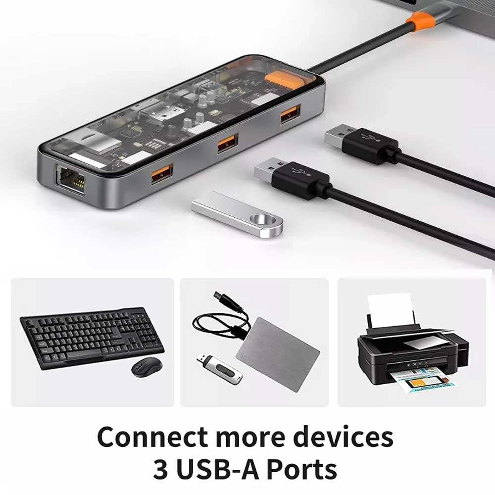 Picture of WiWU Cyber Multifunctional 8-in-1 Type C Hub Docking Station