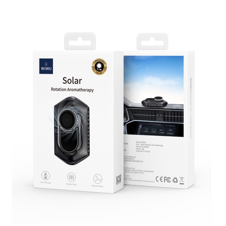 Picture of WIWU Wi-AR002 Solar Car Rotating Aromatherapy Diffuser(Black)