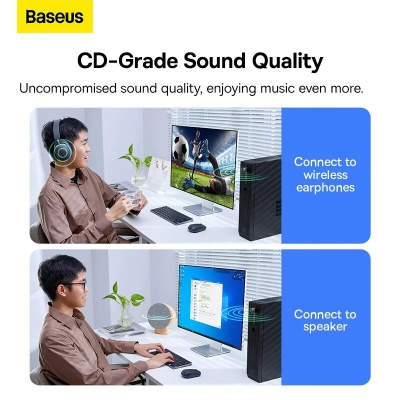 Picture of Baseus BA07 USB Bluetooth 5.3 Dongle Adapter for PC Speaker Wireless Mouse Keyboard Music Audio Receiver Transmitter Bluetooth