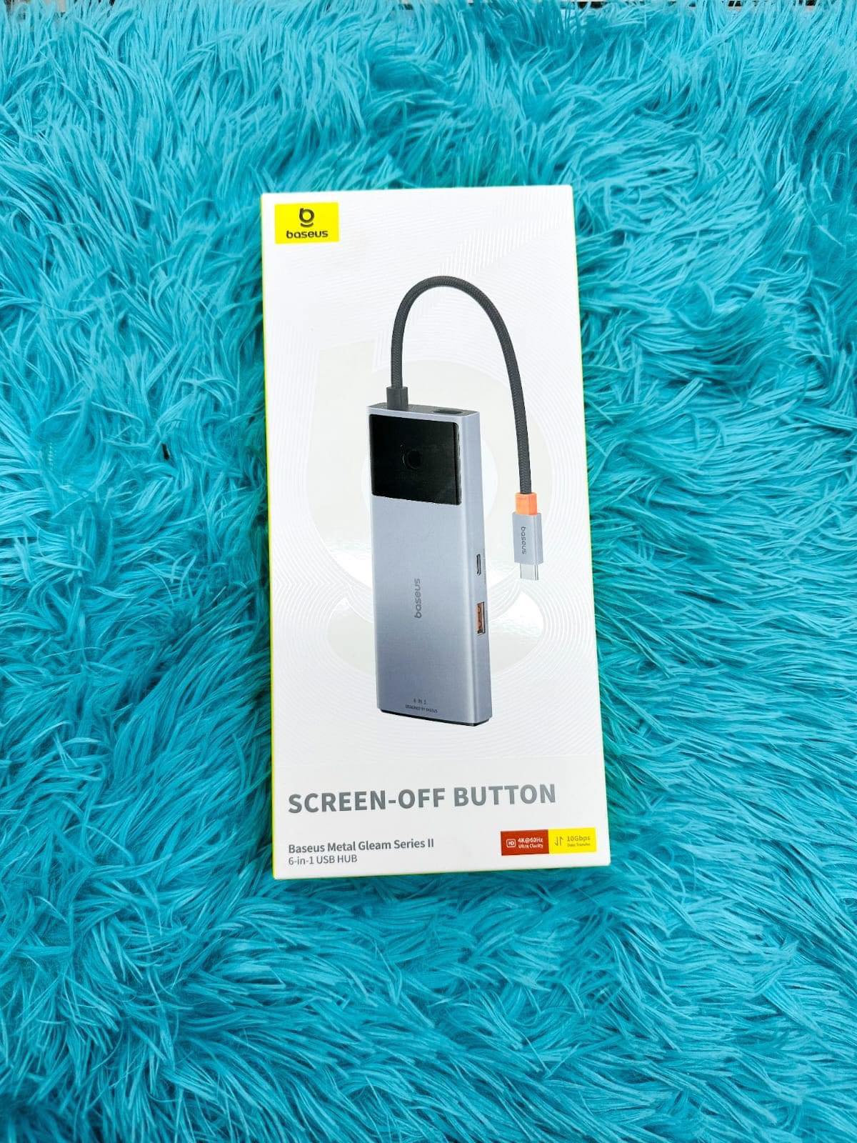 Picture of Baseus Hub Metal Gleam Series II 6 in 1 Type-C HUB HDMI 4K60HZ Rj45 Space Grey