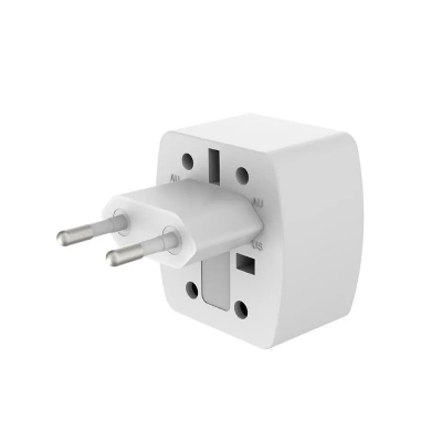 Picture of LDNIO Z4 Universal Plug Adapter ABS VO with UK/EU/US/AU Pin & 2 Universal Socket (6A)- Black