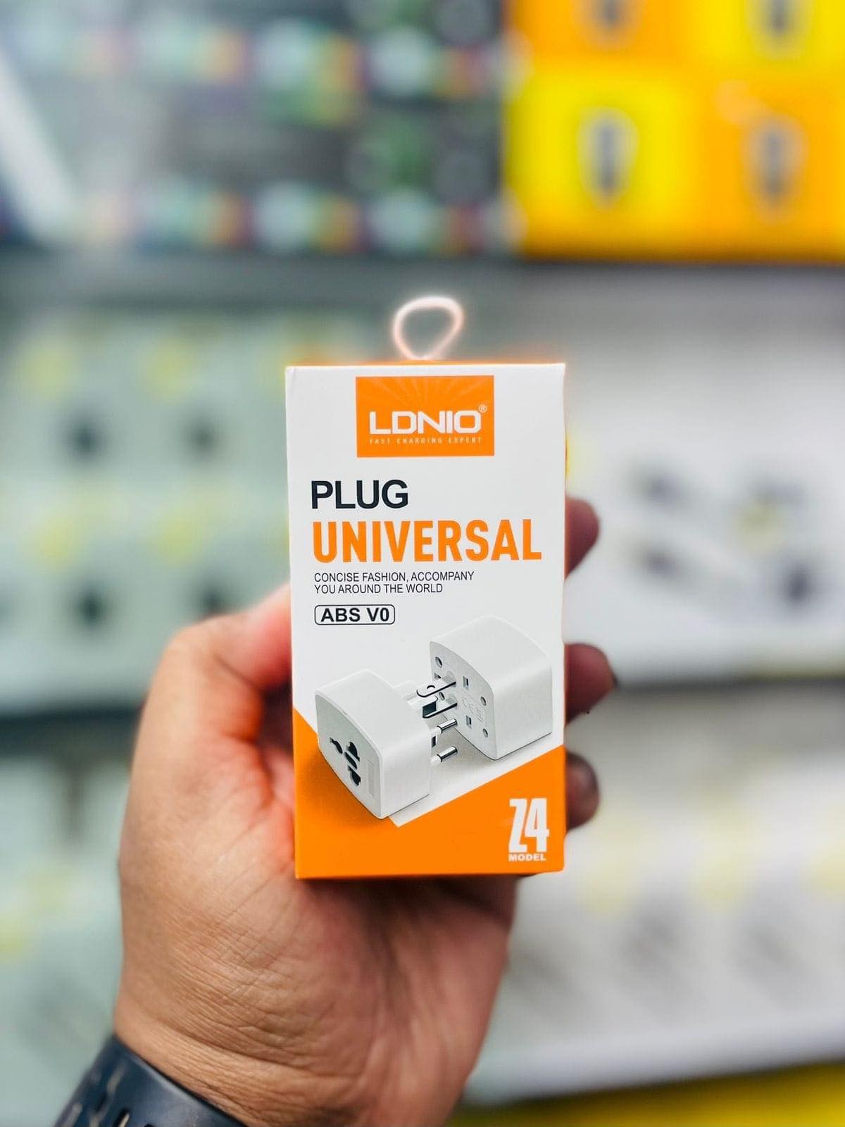 Picture of LDNIO Z4 Universal Plug Adapter ABS VO with UK/EU/US/AU Pin & 2 Universal Socket (6A)- Black