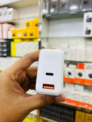 Picture of Qcy 40w Dual-port Gan power adapter-white