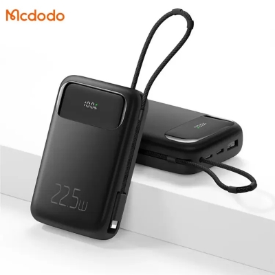 Picture of MCDODO MC-325 PD 22.5W 10000Mah  Type C / iphone Cable Power Bank-Black