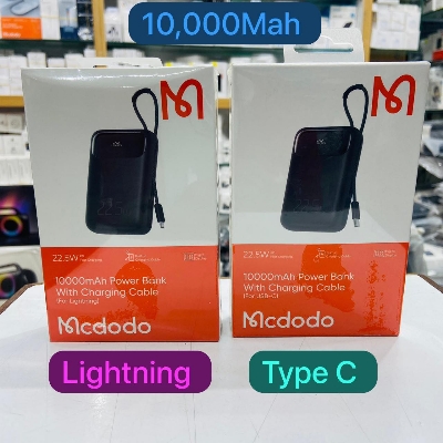 Picture of MCDODO MC-325 PD 22.5W 10000Mah  Type C / iphone Cable Power Bank-Black