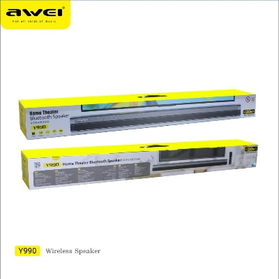 Picture of Awei Y990 100W Dual Speaker Home Theater Bluetooth Soundbar With Remote Control Multi-Function Buttons 3D Surround Stereo Bluetooth V5.0 Great Sound Quality