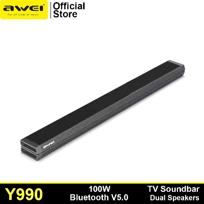 Picture of Awei Y990 100W Dual Speaker Home Theater Bluetooth Soundbar With Remote Control Multi-Function Buttons 3D Surround Stereo Bluetooth V5.0 Great Sound Quality