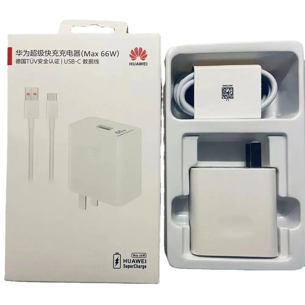 Picture of Max 66W Huawei Super Fast Type C Quick Charger Adapter with Type C Cable