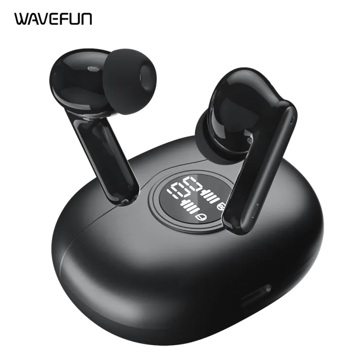 Picture of Wavefun Star 2 ANC Bluetooth Earphone V5.3 Wireless Headphones Digital Display Active Noise Cancelling Earbuds Super Bass