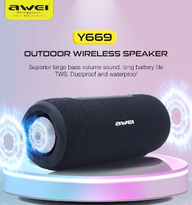 Picture of Awei Y669 Outdoor TWS Waterproof Portable Bluetooth Wireless IPX7 Dual Speaker