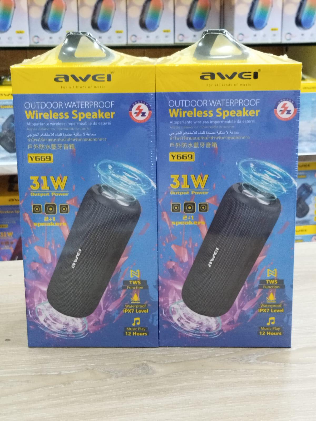Picture of Awei Y669 Outdoor TWS Waterproof Portable Bluetooth Wireless IPX7 Dual Speaker