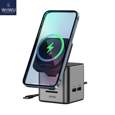 Picture of WIWU Wi-W025 9-in-1 Multi-Port Docking Station Hub Adapter