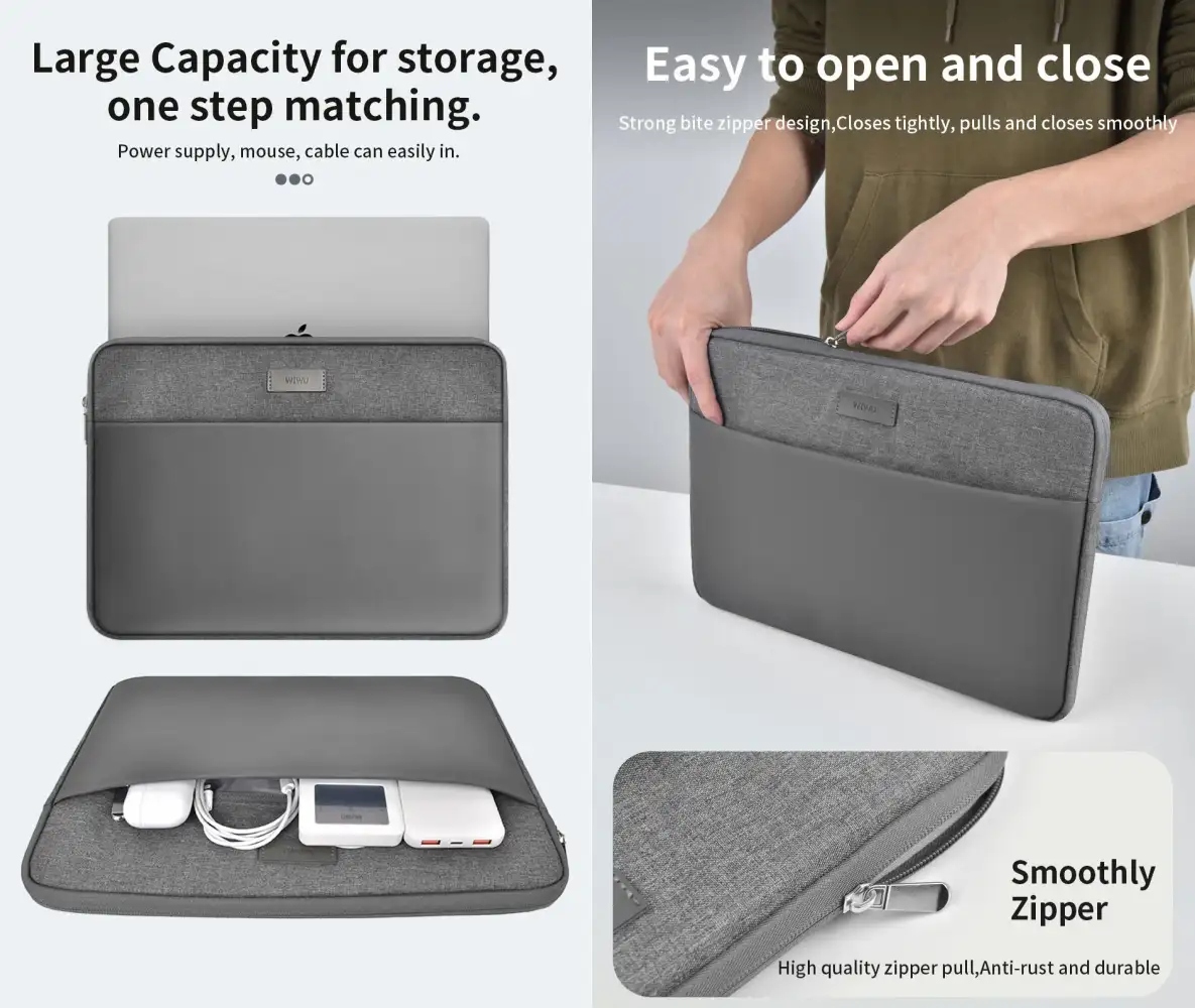 Picture of WiWU 14 inch Minimalist Laptop Sleeve for Macbook Air