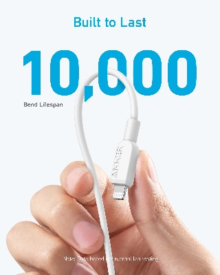 Picture of Anker 310 USB-C to Lightning Cable (3ft) - White