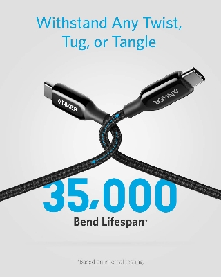 Picture of Anker 60w 322 USB-C to USB-C Cable 6ft Braided