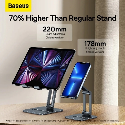 Picture of BASEUS Desktop Biaxial Foldable Metal Stand Aluminum Alloy For Mobile Tablet LUSZ000013