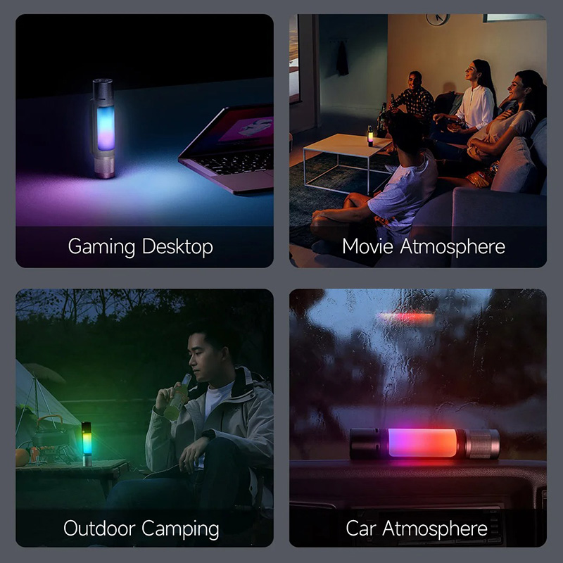 Picture of NexTool 12 In 1 900lm Flashlight With Speaker Pickup Rhythm Light 4 Colors Rechargeable Flashlight For Outdoor Camping