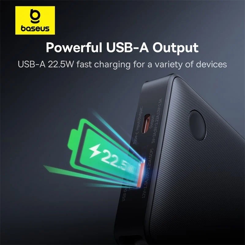 Picture of Baseus  Airpow Lite Power Bank 10000mAh 22.5W Dual-Cable
