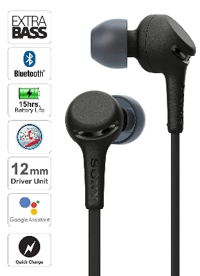 Picture of SONY Wi-Xb400 Wireless In-Ear Extra Bass Headphones with Bluetooth Quick Charge 12mm Drivers