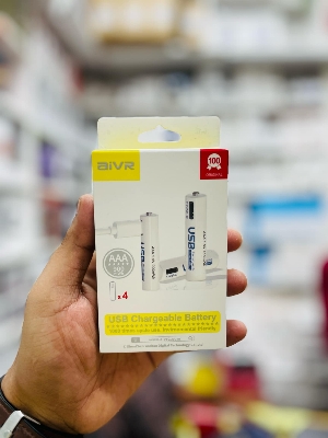 Picture of AiVR USB Rechargeable Batteries 4pc – AAA – 900mWh