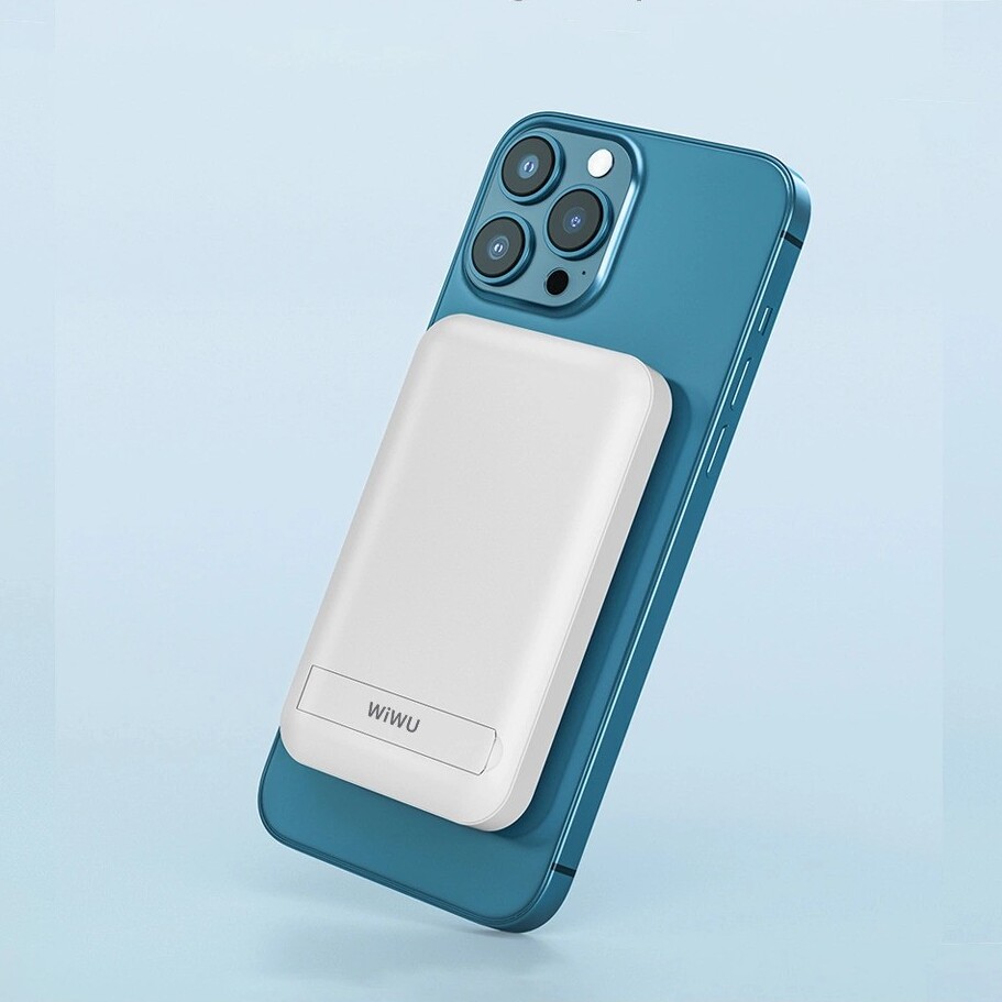 Picture of WiWU  Snap Cube 10000mAh Mini Magnetic 20W Wireless Power Bank with Stand