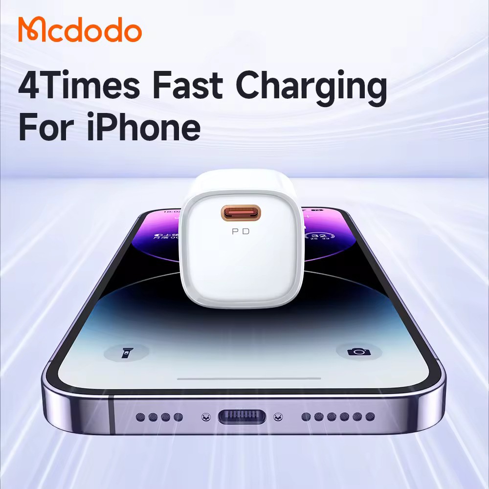 Picture of Mcdodo 20W PD Fast Charger Adapter - the ultimate solution for quick and efficient charging.