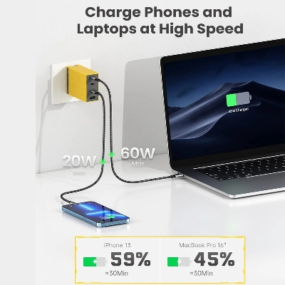 Picture of Shargeek 100W Pro GaN Charger with 3 Universal Travel Adapter Plugs