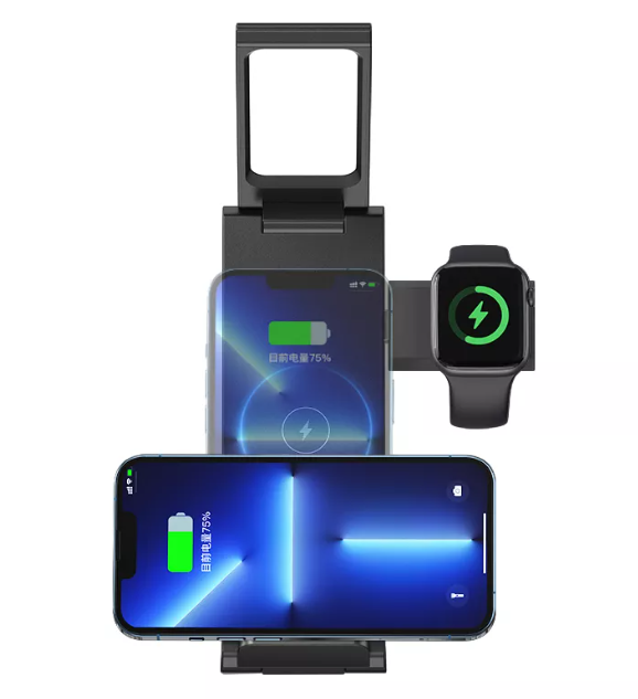 Picture of Usams US-CD181 15W 3in1 Folding Wireless Charging Stand with Table Lamp