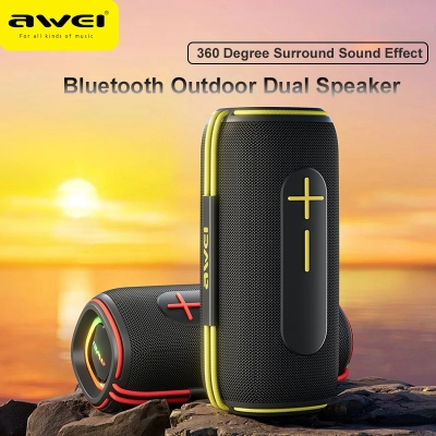 Picture of Awei KA5 2400mah Bluetooth Speaker 3D Stereo Bass Bluetooth Sound Box Portable IPX5 Waterproof TWS Boom Box Long Battery Life