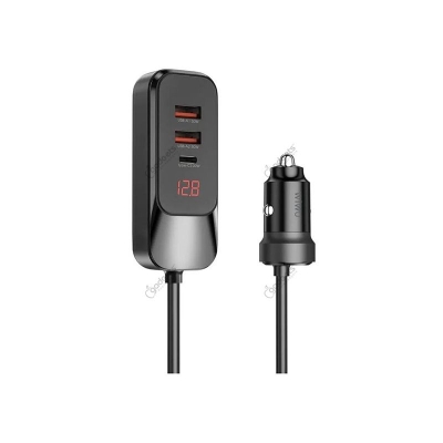 Picture of WIWU DUAL USB-A +  USB-C EXTEND CAR CHARGER 120W