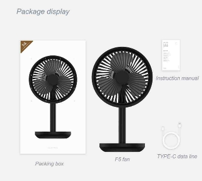 Picture of Xiaomi SOLOVE F5 5W USB  Mini Mute Desktop Stand Fan solove f5 5w usb