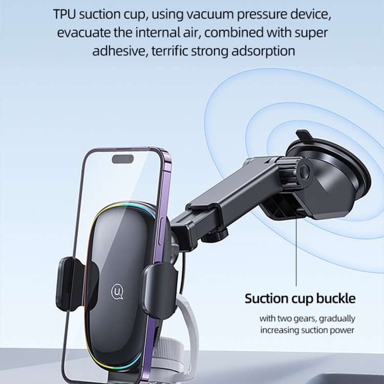 Picture of USAMS US-CD187 15W Wireless Charging Car Holder With Colorful Light