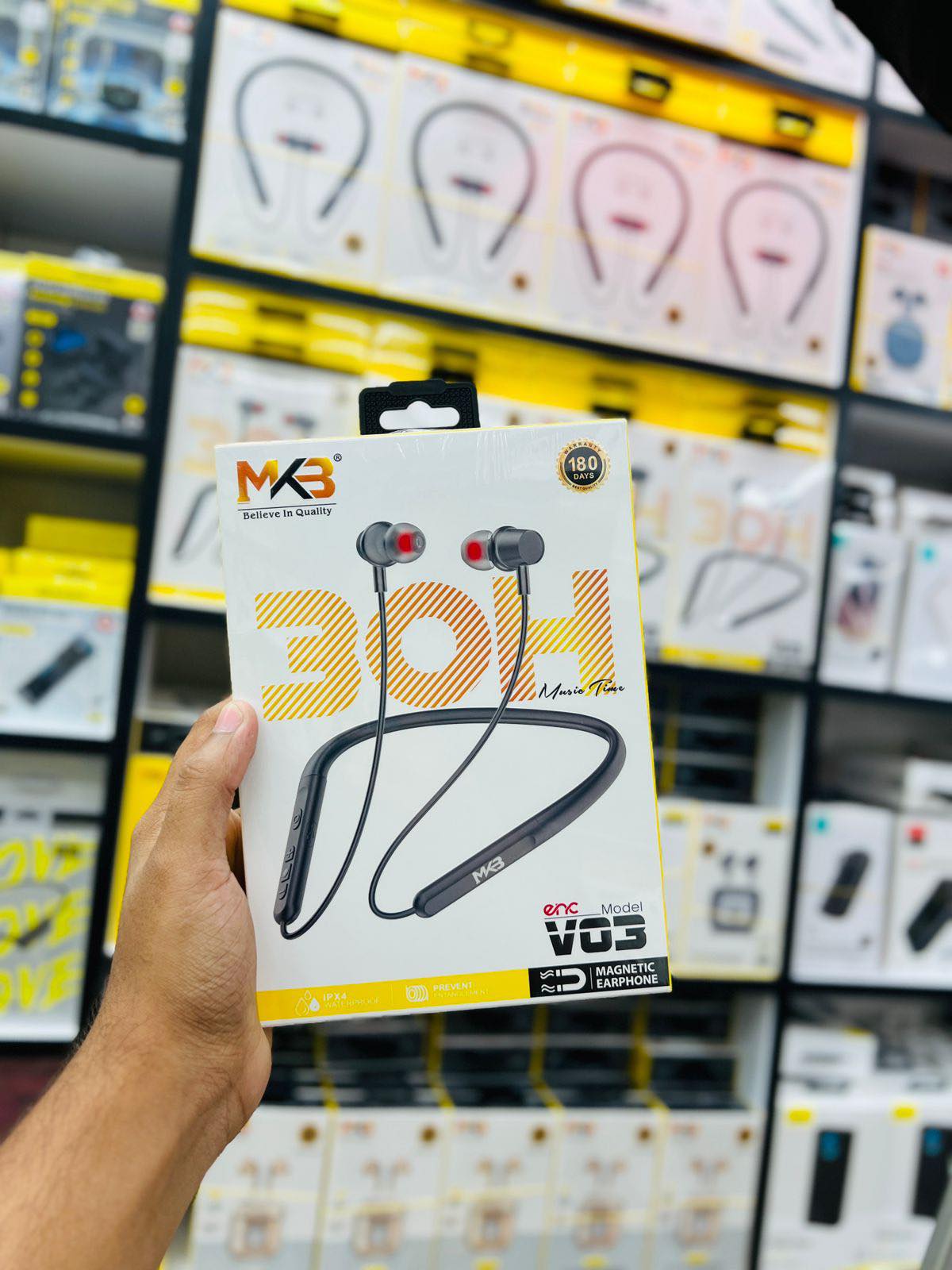 Picture of MKB V03 Magnetic Waterproof ENC Wireless Neckband