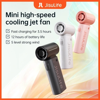 Picture of For JISULIFE Mini Portable Fan Life 9 With 5 Gears Strong Wind 3600mAh Handheld Small Fan USB Rechargeable Personal Fans