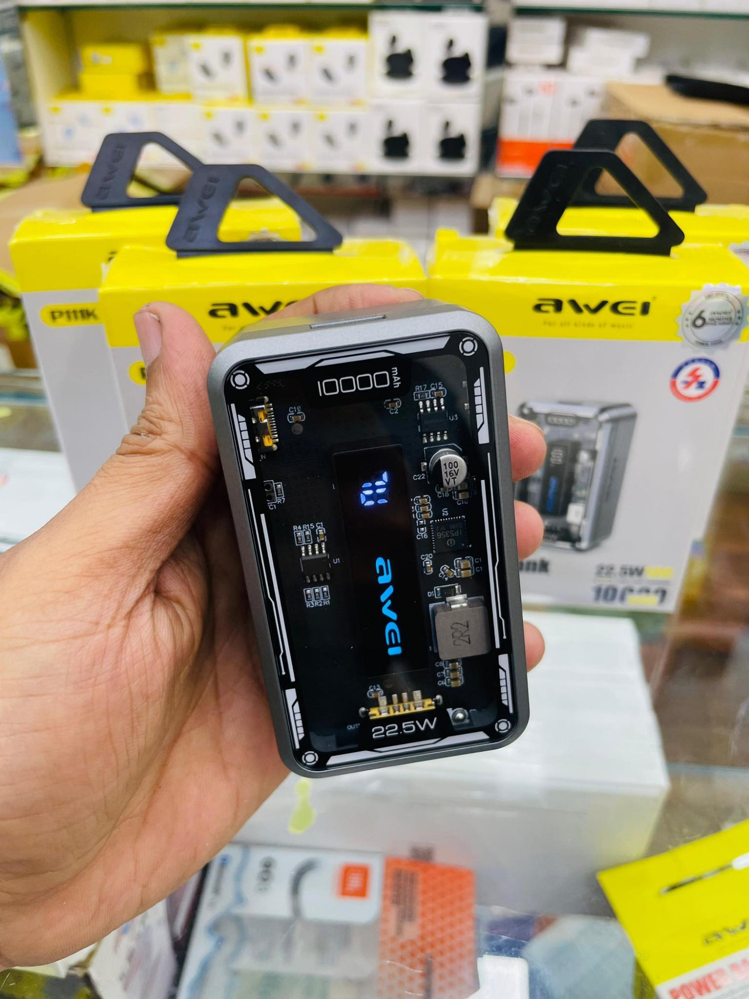 Picture of Awei P111K 10000mah 22.5w Transparent mechanical Fast Charging Powerbank