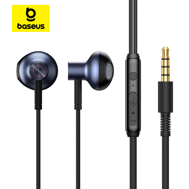Picture of Baseus H19 Wired Earphones Bass Sound Headphone Headset 3.5mm In-ear Earbuds with MIC