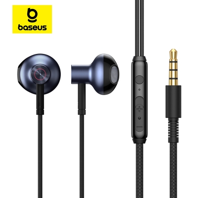 Picture of Baseus H19 Wired Earphones Bass Sound Headphone Headset 3.5mm In-ear Earbuds with MIC
