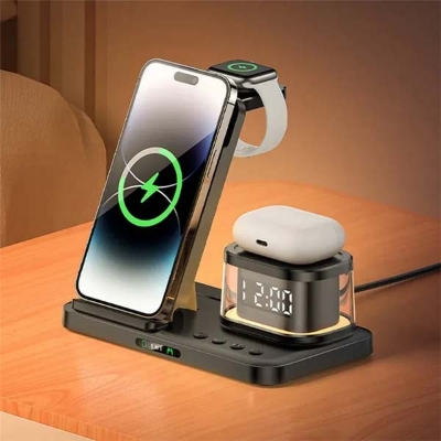 Picture of YESIDO DS22 Wireless Charging Station 20W with Night Light and Clock
