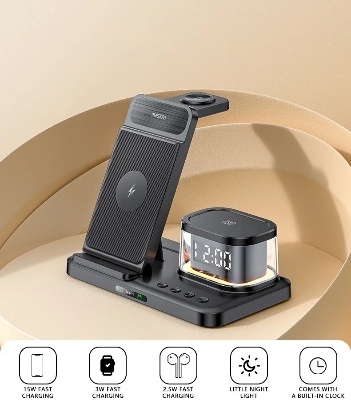 Picture of YESIDO DS22 Wireless Charging Station 20W with Night Light and Clock