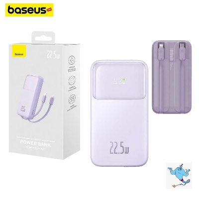 Picture of Baseus Power Bank 20000mAh 22.5W Built-in Lightning & Type-C Cable Comet Series Digital Display Fast Charge Power Bank