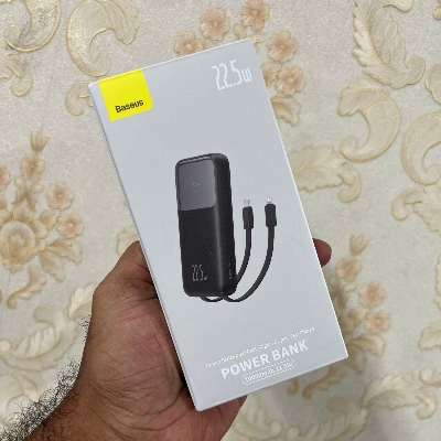 Picture of Baseus Power Bank 10000mAh 22.5W Built-in Lightning & Type-C Cable Comet Series Digital Display Fast Charge Power Bank