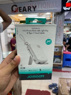 Picture of Joyroom 22.5W Holder Power Bank 20000mAh Portable Fast Charging Powerbank With Type C. iphone Cable
