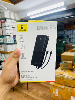 Picture of Baseus 22.5W Power Bank 10000mAh with 5A 20W PD Portable Type c . Iphone  Fast Charging Built-in 2 Cables