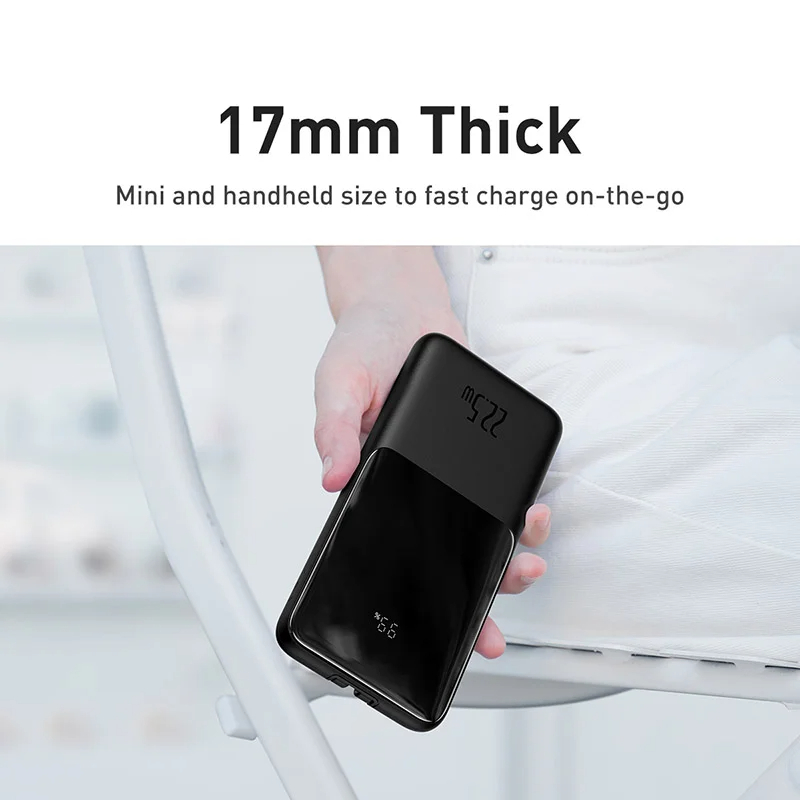 Picture of Baseus 22.5W Power Bank 10000mAh with 5A 20W PD Portable Type c . Iphone  Fast Charging Built-in 2 Cables