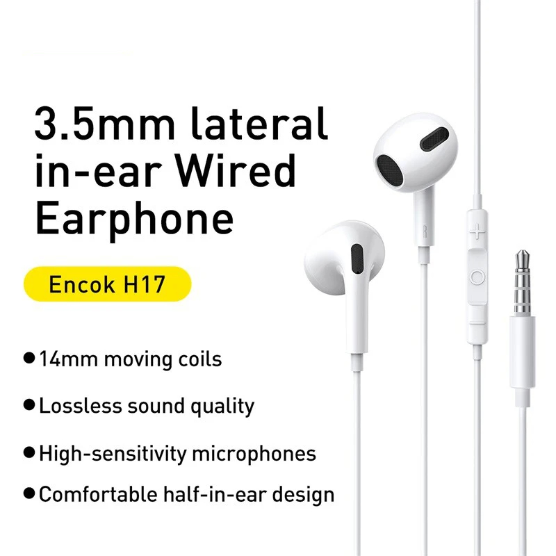 Picture of Baseus H17 3.5mm Wired Earphone with Microphone Wire-controlled in-ear Headphone
