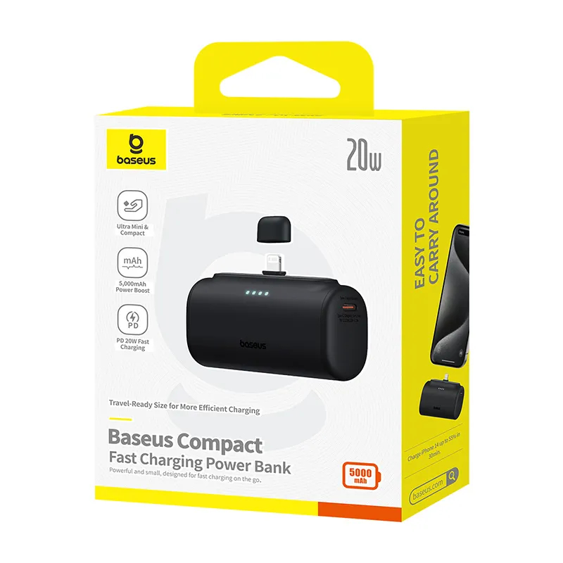 Picture of Baseus Power Bank 5000mAh Compact Lightning Edition 20W For Iphone 14 13 12 11 X Xs 8 7