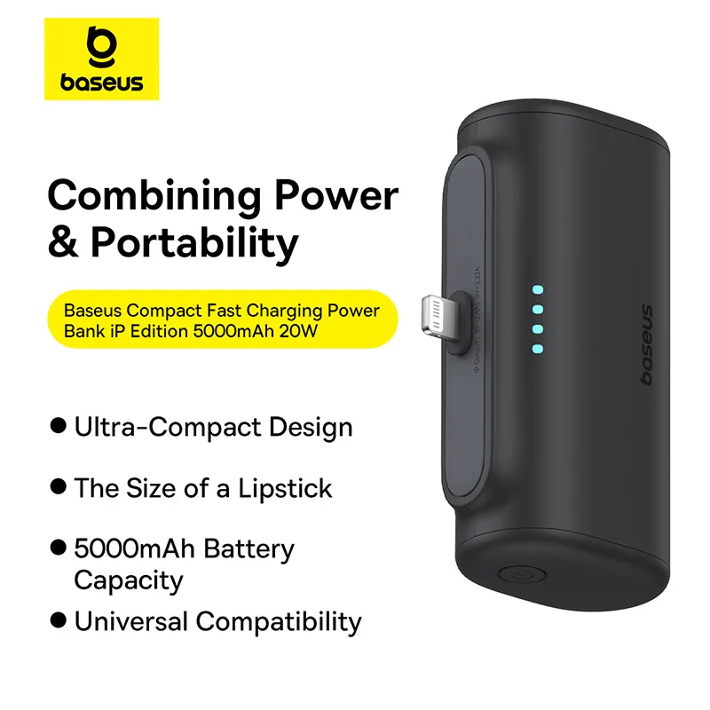 Picture of Baseus Power Bank 5000mAh Compact Lightning Edition 20W For Iphone 14 13 12 11 X Xs 8 7