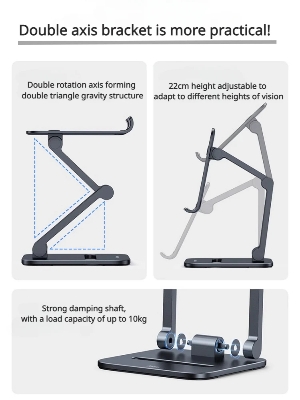 Picture of Baseus mobile phone holder aluminum alloy tablet holder adjustable folding laptop stand lifting for ipad iphone 13 12 samsung