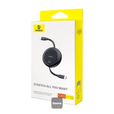 Picture of Baseus Cable 60W Free2Pull Retractable Mini Type-c To Type-c Cable Fast Charging 1m-Black